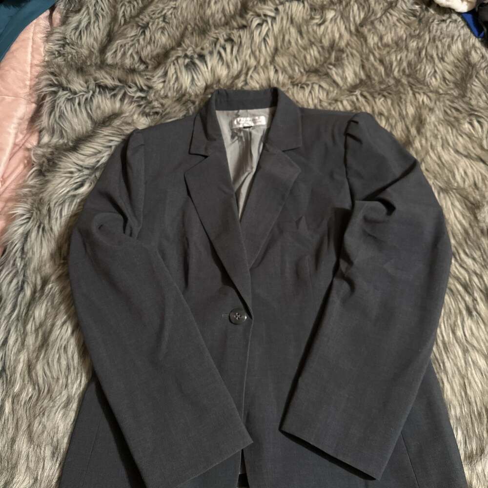Tahari ASL Women's Size 14 - Gray blazer jacket coat lined